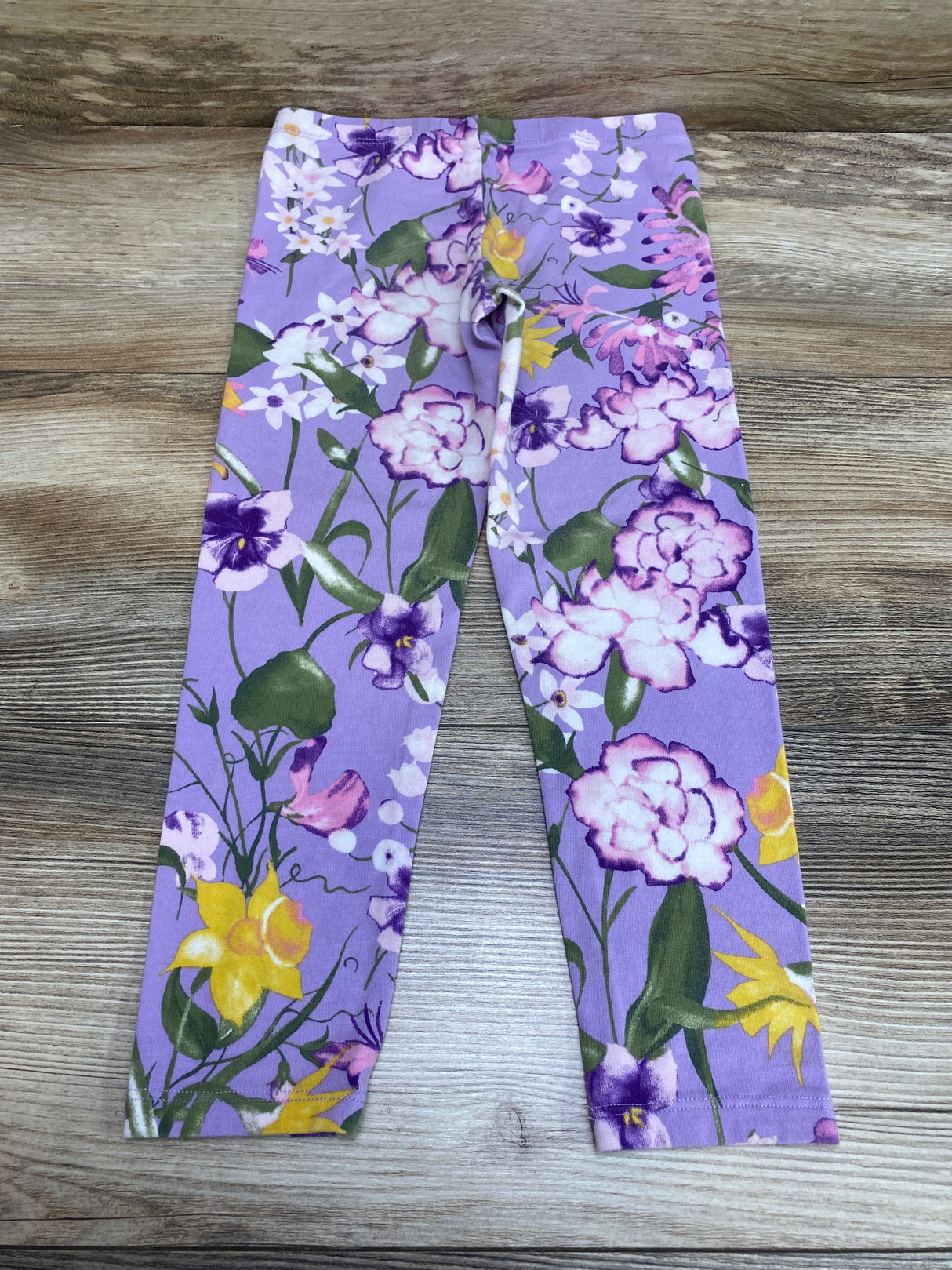 Children's Place Floral Leggings Purple sz 5/6