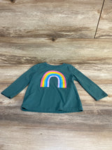 Cat & Jack Rainbow Shirt Green sz 2T