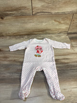 Strawberry Shortcake Polka Dot Sleeper White sz 3m