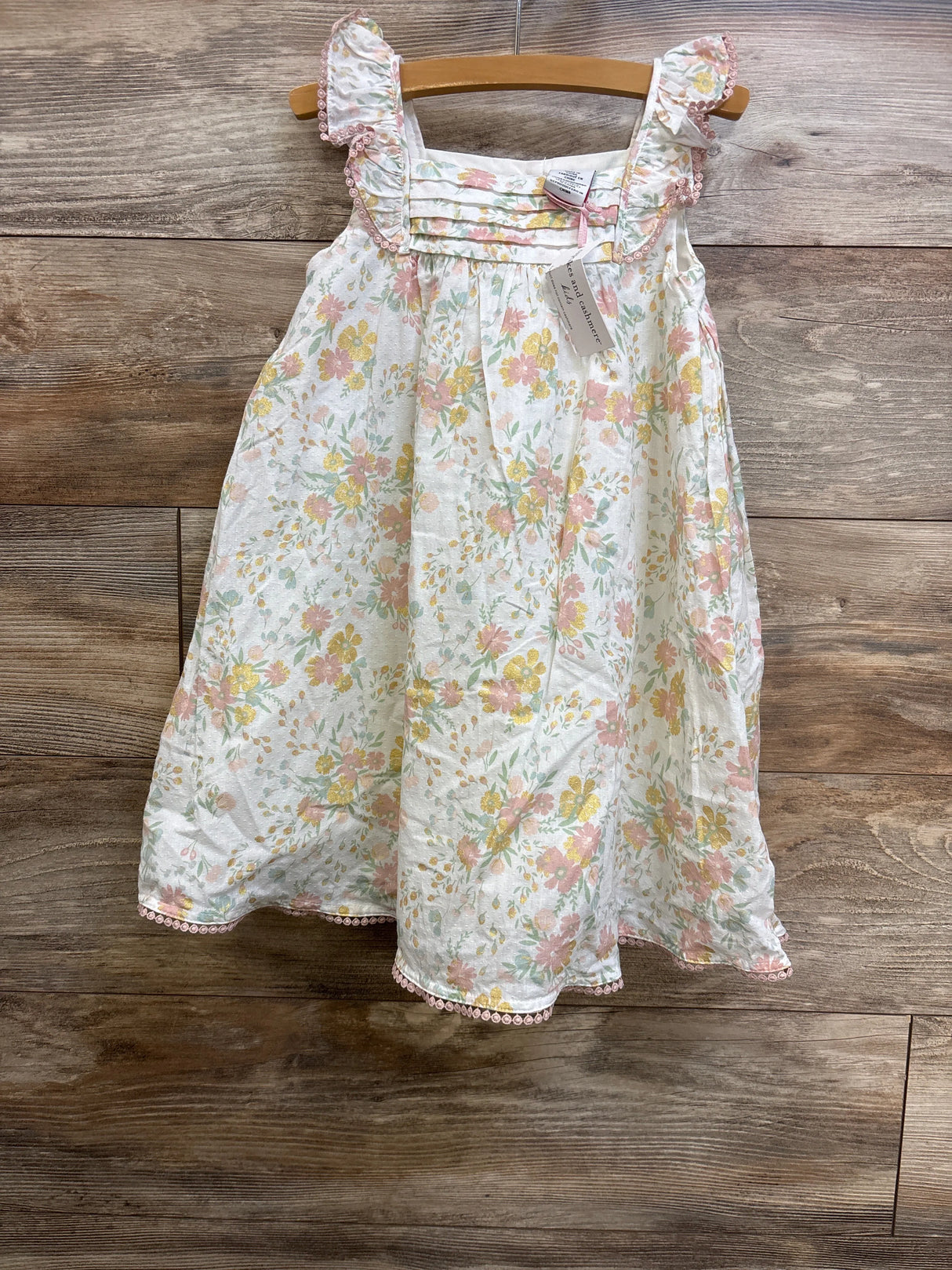 NEW Cupcakes & Cashmere Floral Ruffle Dress White sz 5T