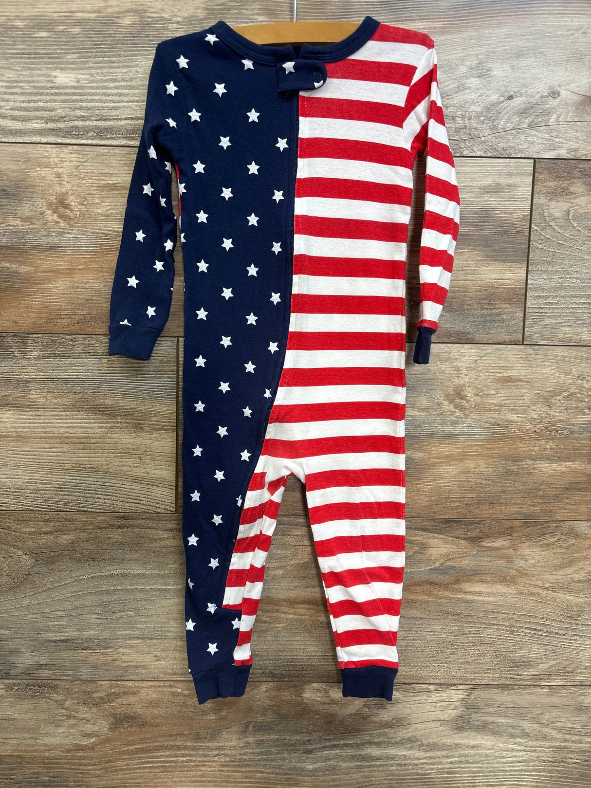 Carter's American Flag Sleeper Navy sz 24m