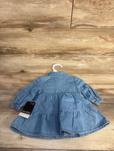 NEW Okie Dokie 2pc Chambray Dress & Bloomers Set Blue sz 3m