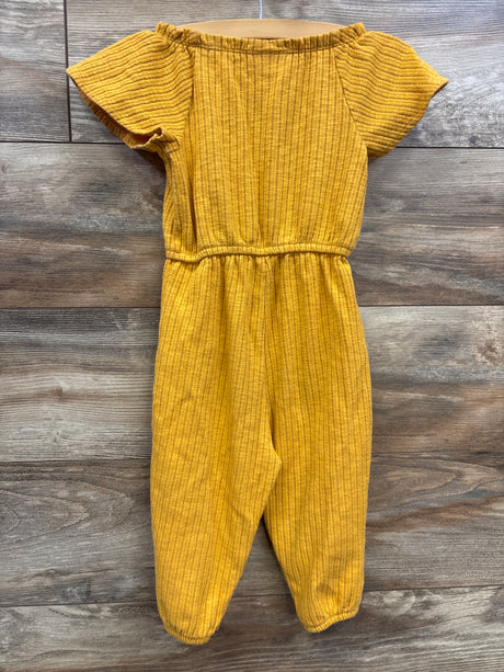 Cat & Jack Short Sleeve Knit Jumpsuit Mustard sz 3T - Me n Mommy To Be