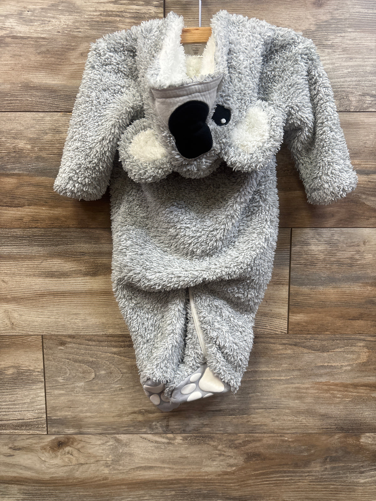 Baby Berry Koala Faux Fur Bunting Grey sz 6-12m