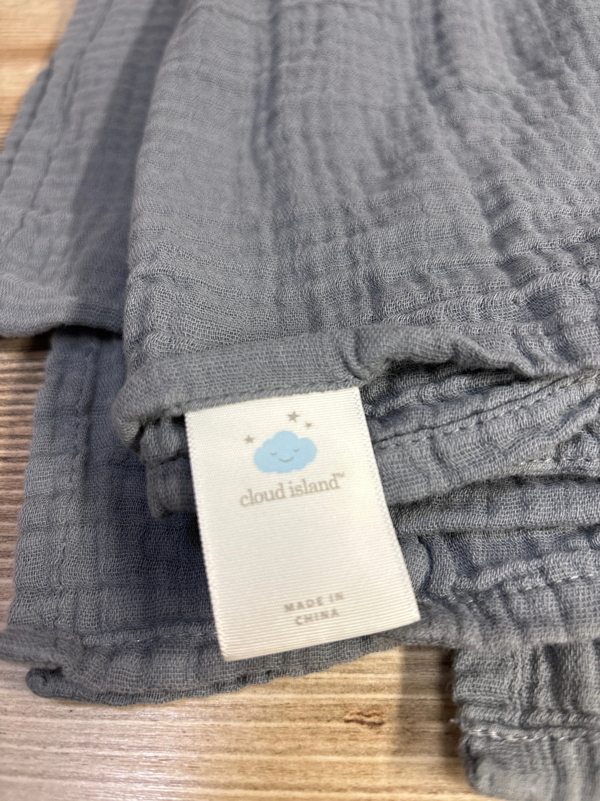 Cloud Island Muslin Swaddle Blanket, Grey