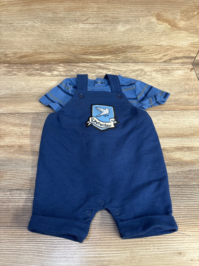 Harry Potter 2pc Ravenclaw Shirt & Shortall Blue sz 6m - Me n Mommy To Be