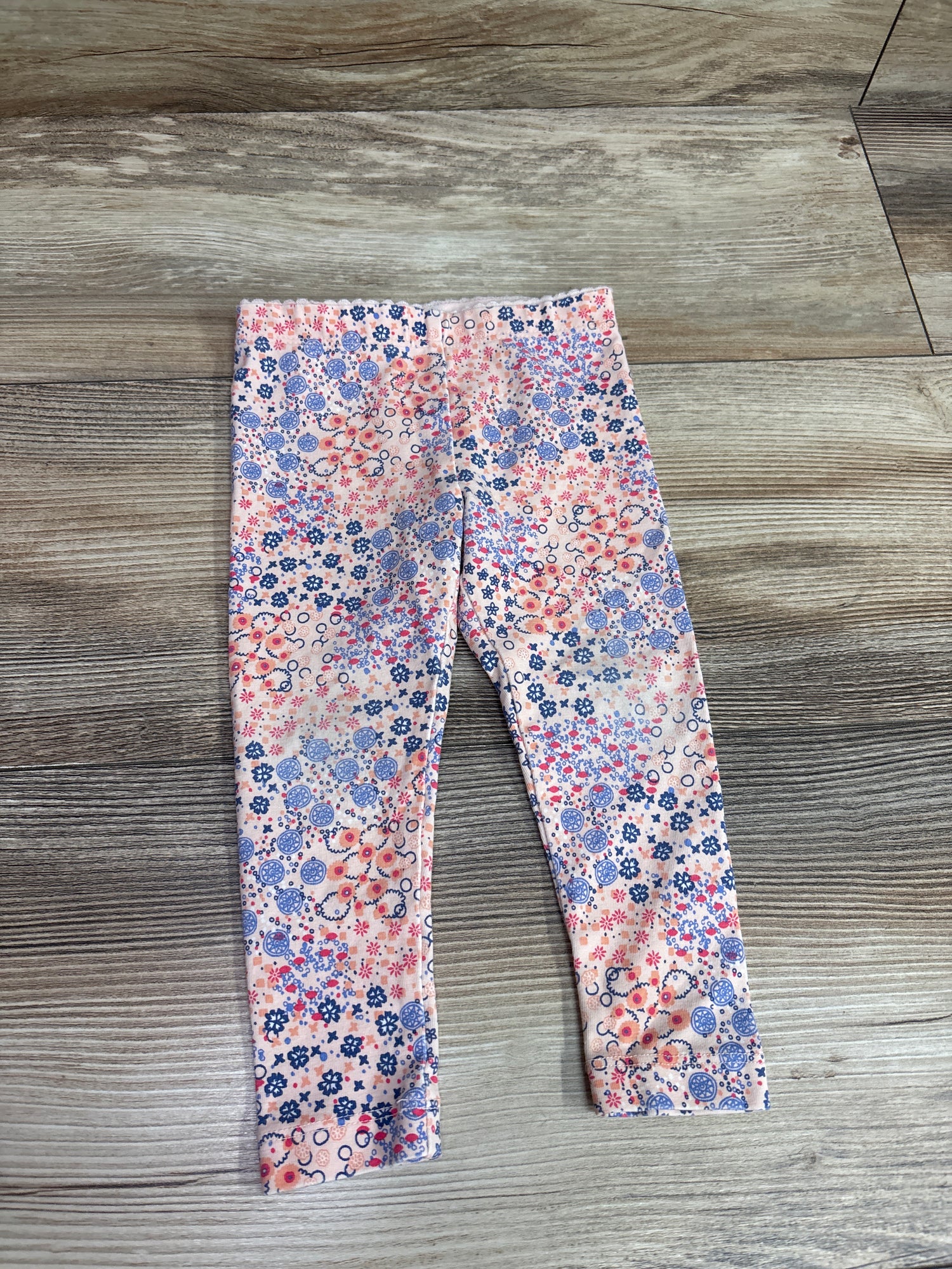 Tea Collection Pattern Leggings Pink sz 9-12m