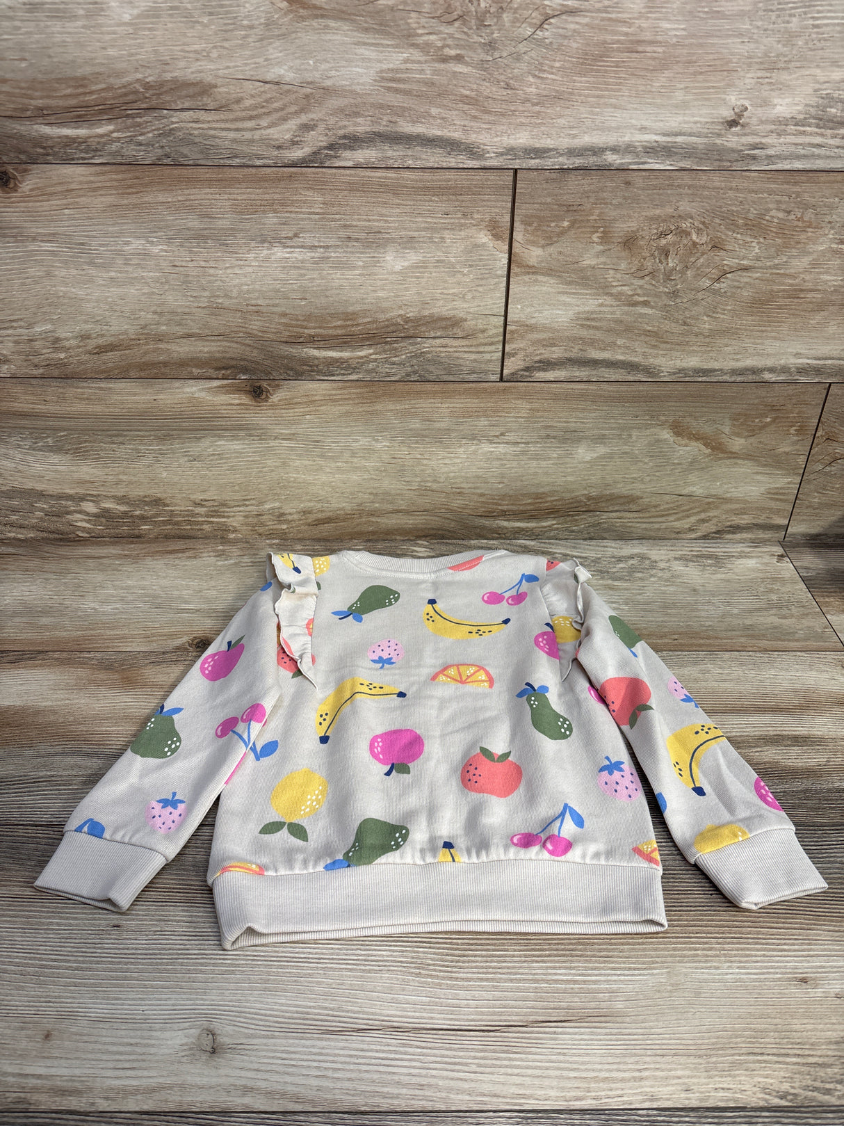 NEW Wonder Nation Fruit Pull Over Sweatshirt Tan sz 4T