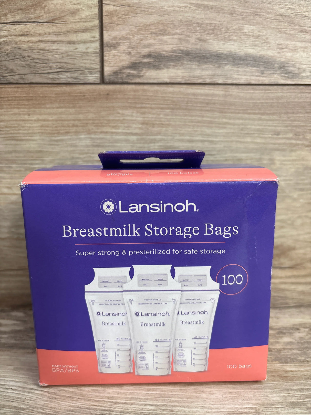 NEW Lansinoh 100ct Breastmilk Storage Bags, 6oz