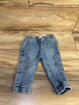 Cat & Jack Cargo Denim Joggers Blue sz 12m