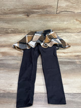 Shein Plaid Skirted Leggings Black sz 3/4T