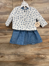 NEW Kensie Baby 3pc Chambray Dress Set Blue sz 12m