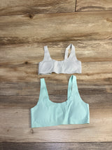 NWOT Hanes Sports Bra 2pk Blue/Grey sz S