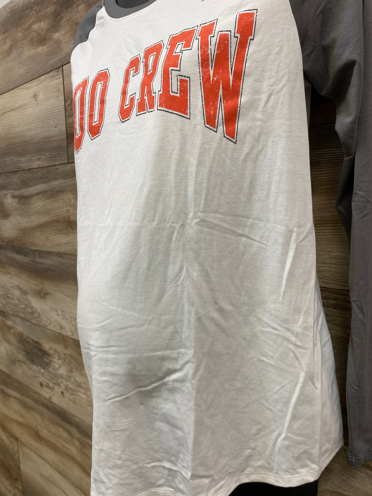 NEW Isabel Maternity Boo Crew Raglan Shirt Grey sz Medium