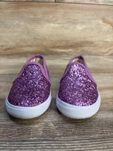 Cat & Jack Madigan Slip-On Glitter Sneakers Purple sz 6c
