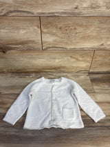 Modern Moments Fuzzy Button-Up Cardigan White sz 18m