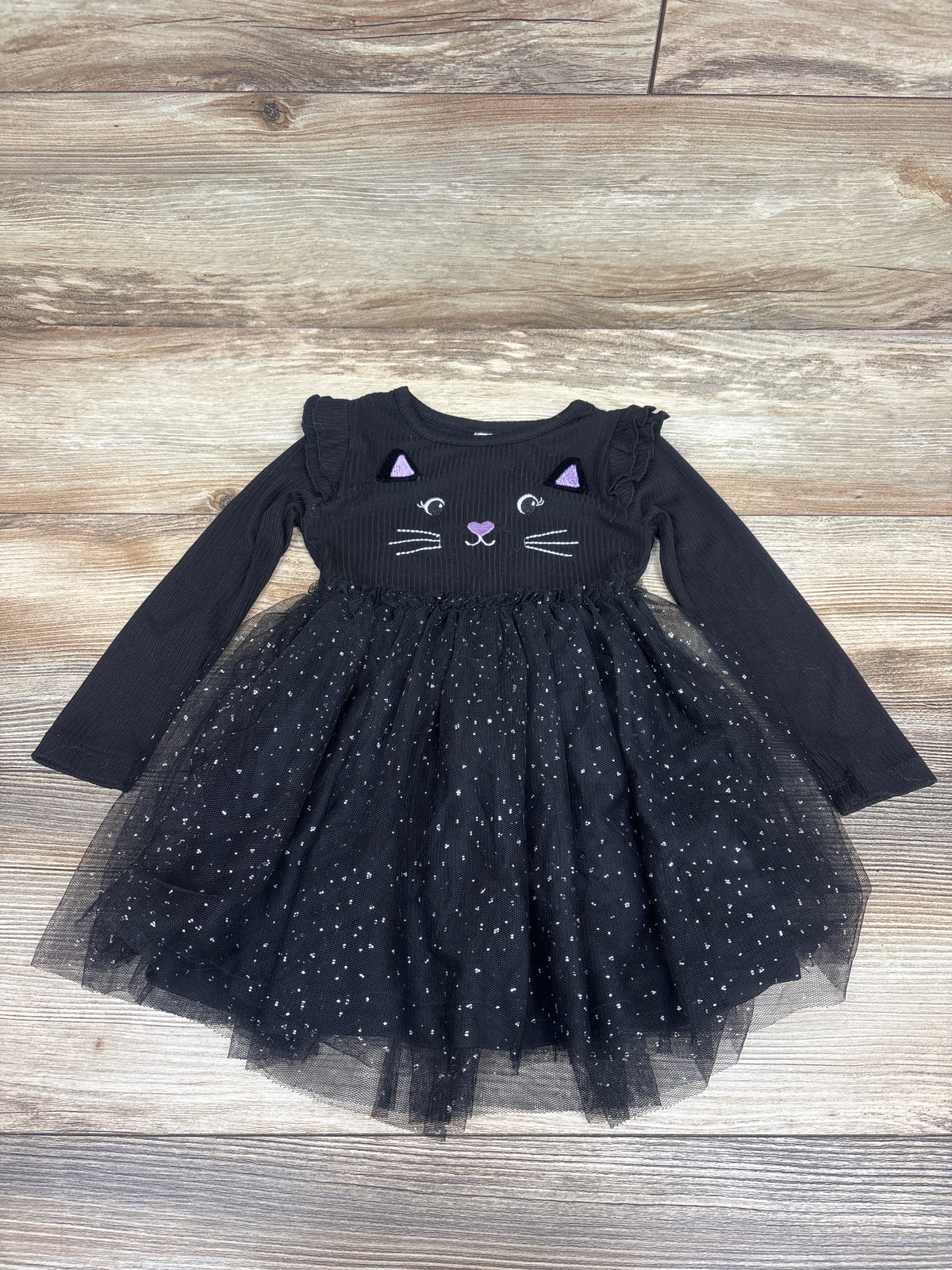 Way To Celebrate! Halloween Cat Tulle Dress Black sz 2T