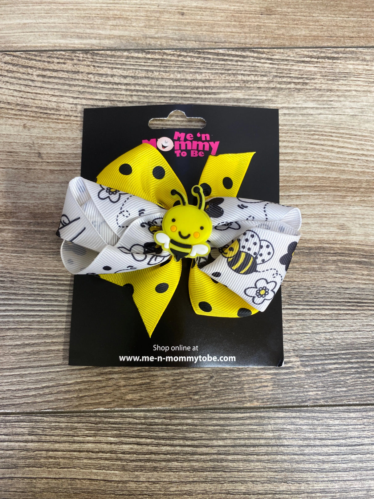 NEW Double Bow w/ Bumble Bee Applique