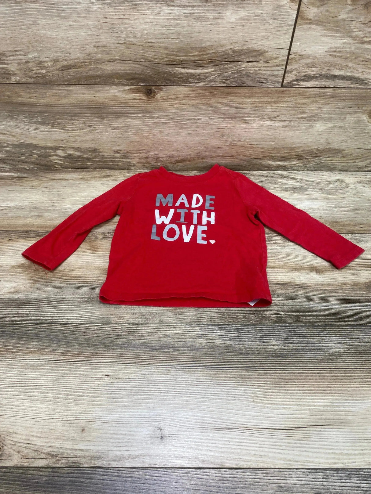 Old Navy Made With Love Shirt Red sz 18-24m