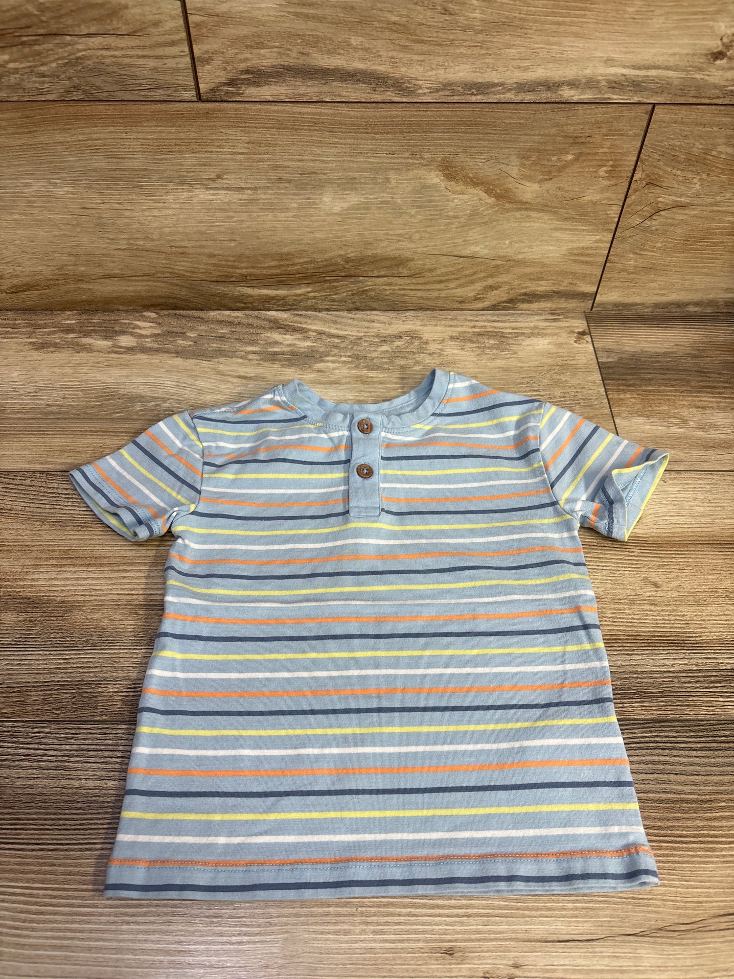 C&C California Kids Striped Henley Shirt Blue sz 2T