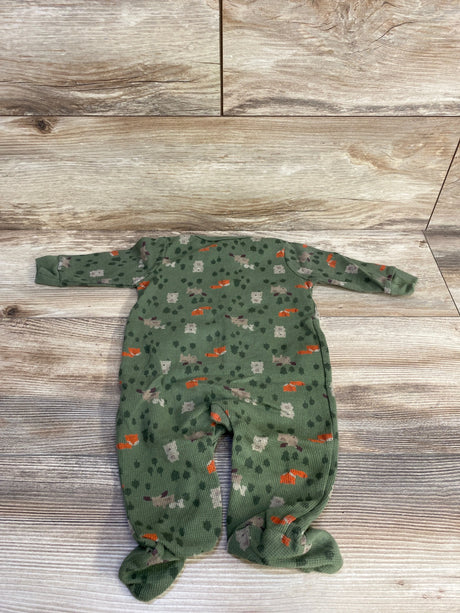 Quiltex Animal Print Sleeper Green sz 0-3m - Me n Mommy To Be