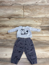 Just One You 2pc Fox Pull Over Sweatshirt & Jogger Set Grey sz 9m