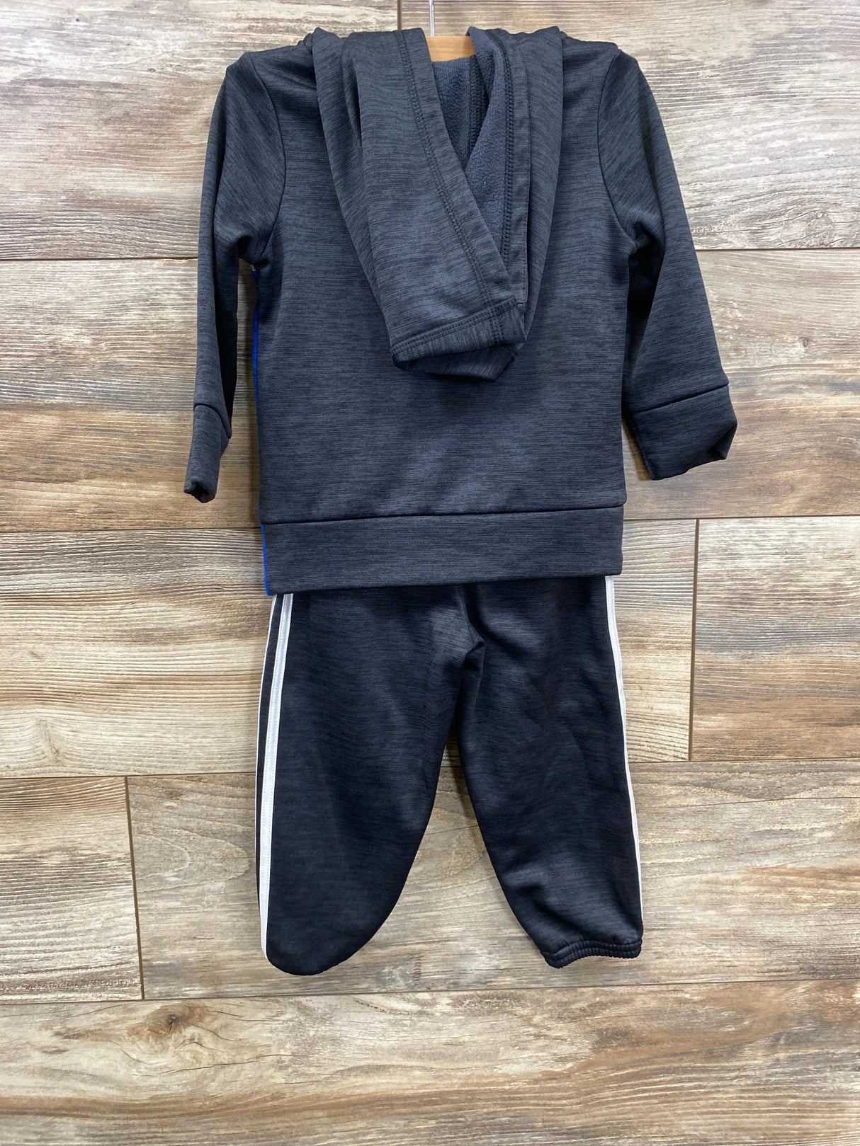 Adidas 2pc Pull Over Hoodie & Joggers Set Grey sz 18m