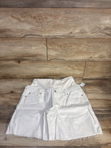 NEW Gap Maternity  7" Maternity Full Panel Denim Bermuda Shorts White sz 30/10R Medium