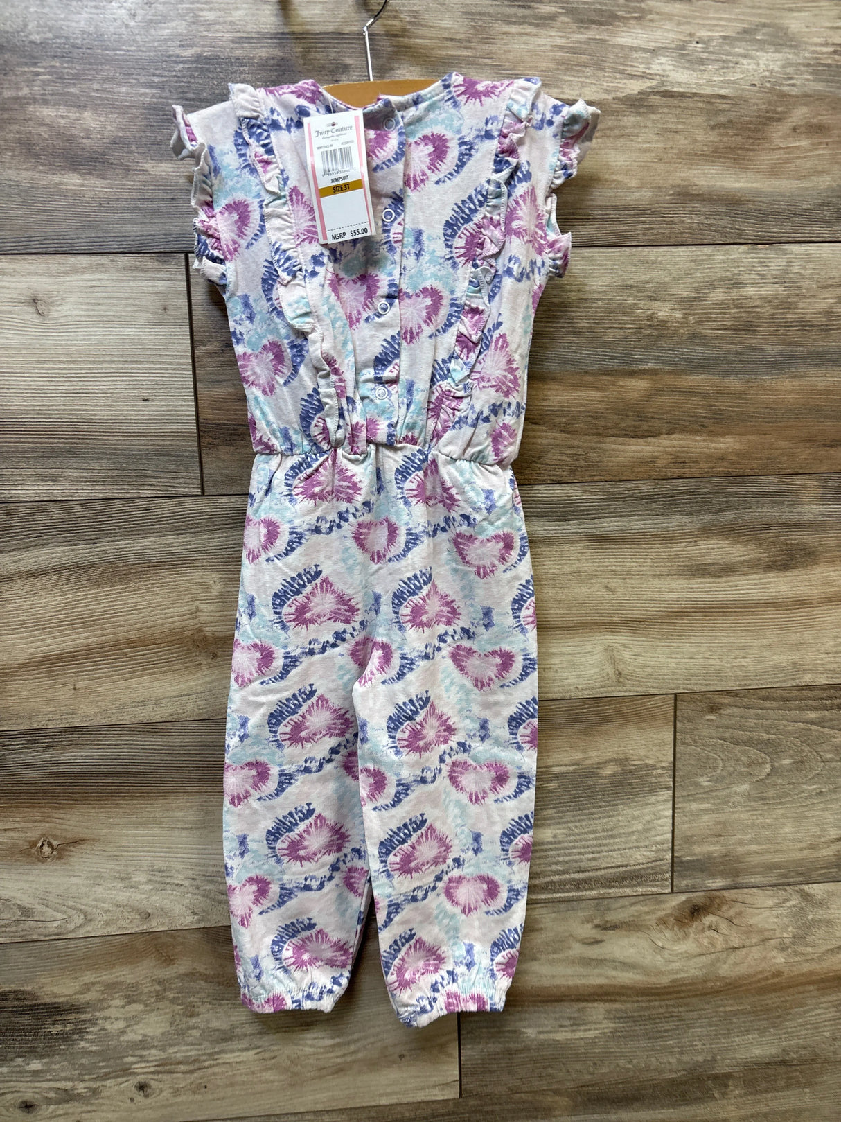 NEW Juicy Couture Tie-Dye Hearts Romper sz 3T - Me n Mommy To Be