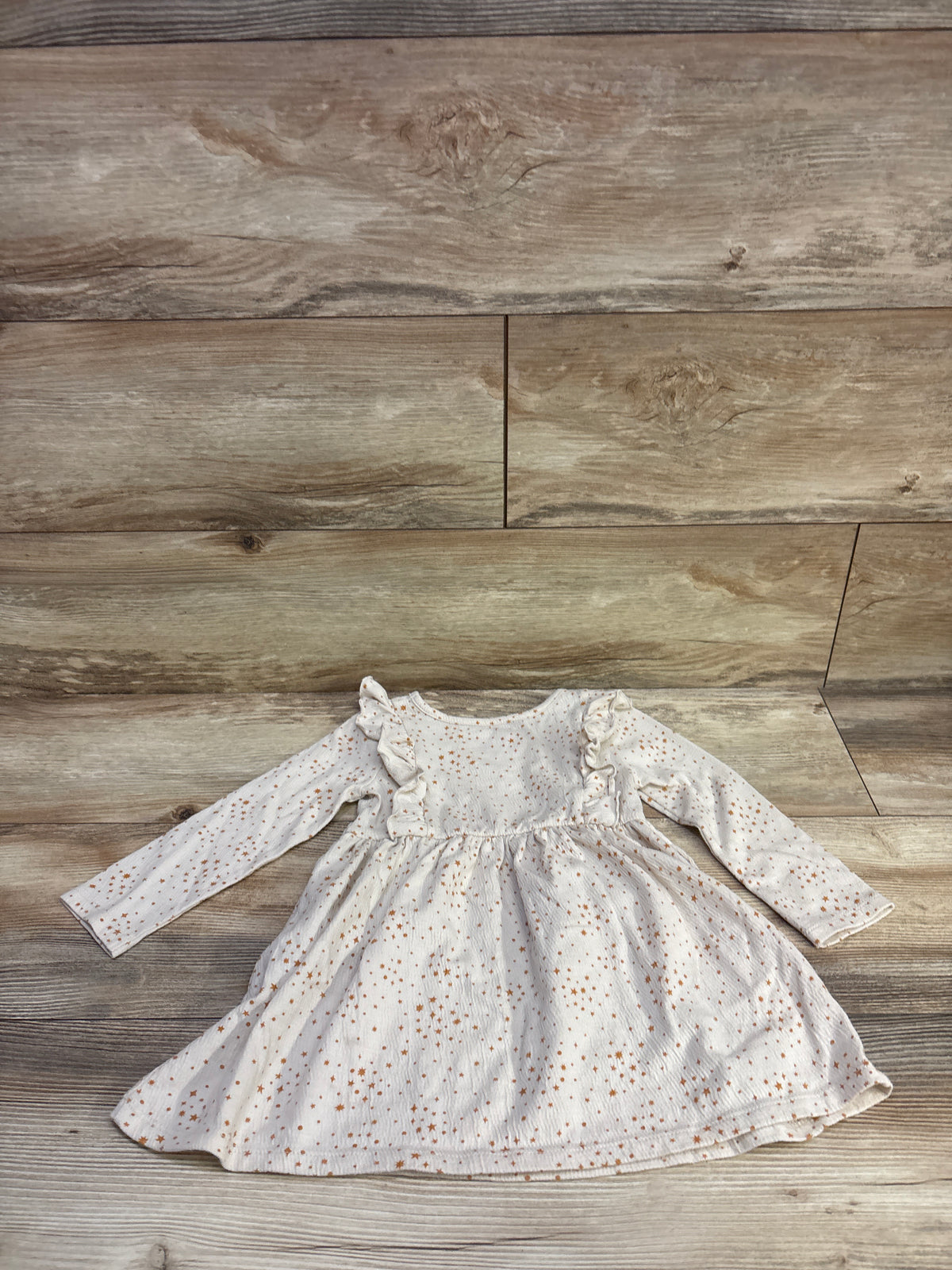 Cat & Jack Long Sleeve Dress Beige sz 2T