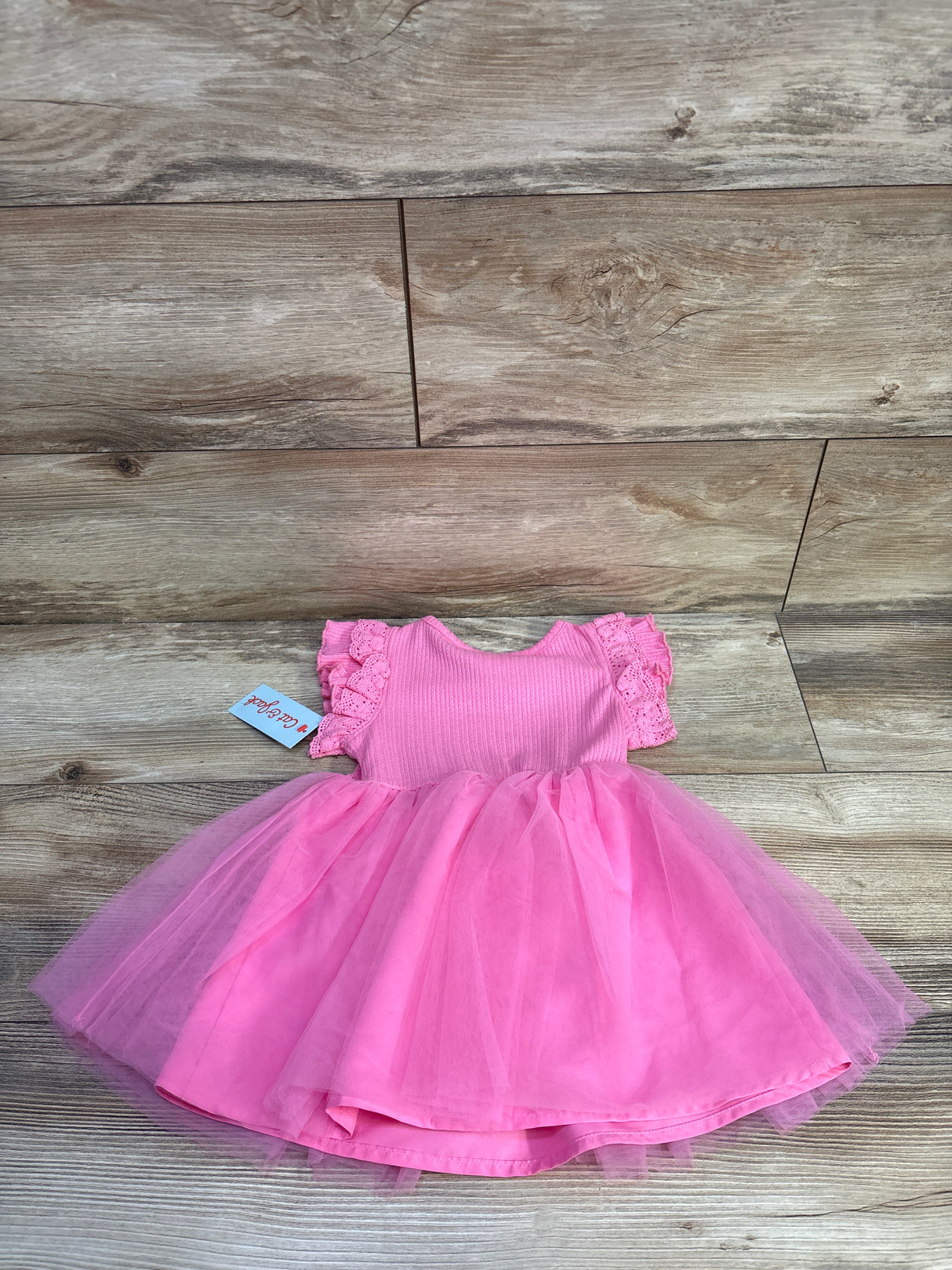 NEW Cat & Jack 2pc Knit Tulle Dress & Bloomers Set Pink sz 18m