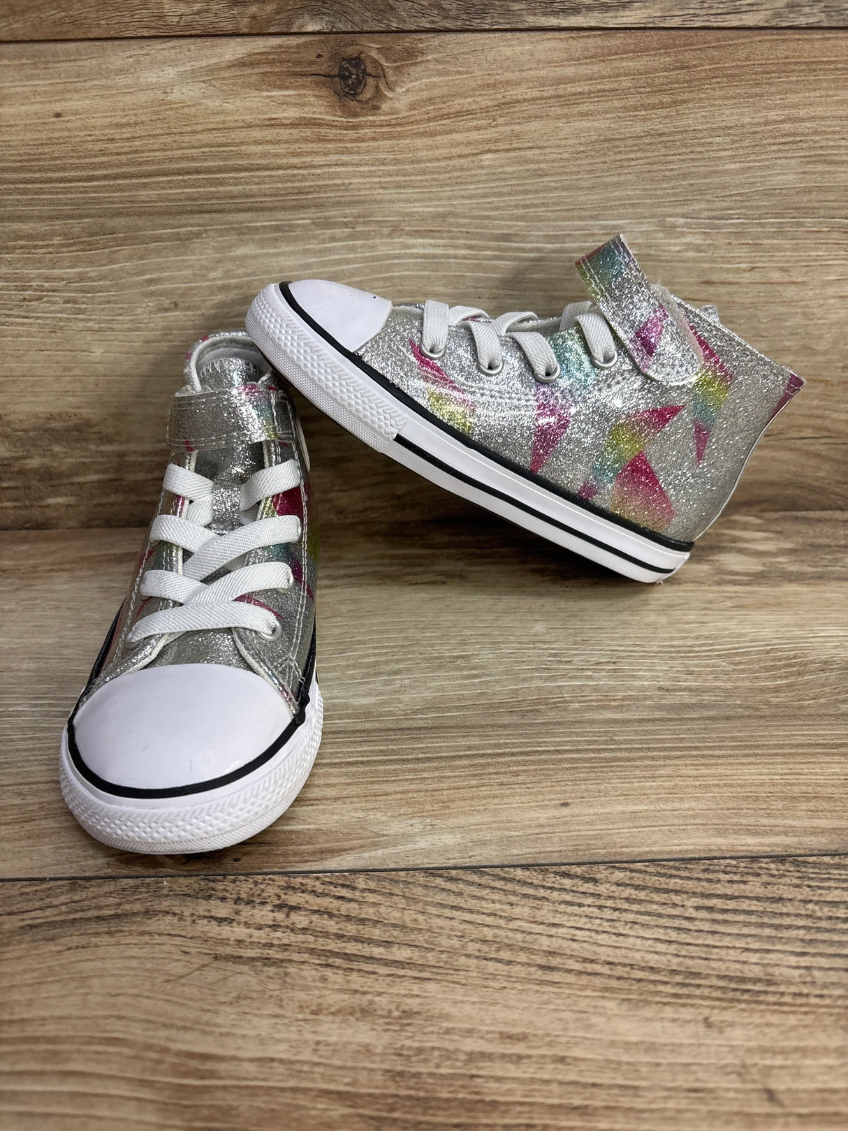 Converse Chuck Taylor All Star 1v Hi Prism Glitter Sneakers Grey sz 9c