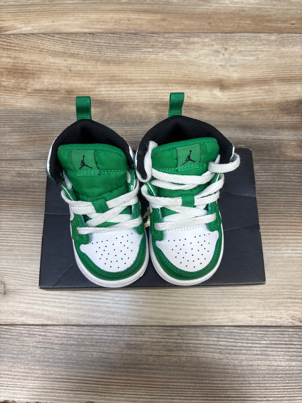 Air Jordan 1 Mid TD 'Lucky Green' Sneakers sz 4c