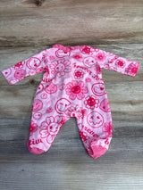 Shein Floral Ruffle Footie Pink sz 0-1m - Me n Mommy To Be