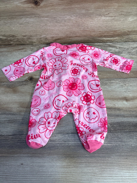Shein Floral Ruffle Footie Pink sz 0-1m - Me n Mommy To Be