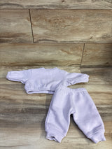 Cloud Island 2pc Love Bug Sweatshirt & Joggers Set Purple sz Newborn