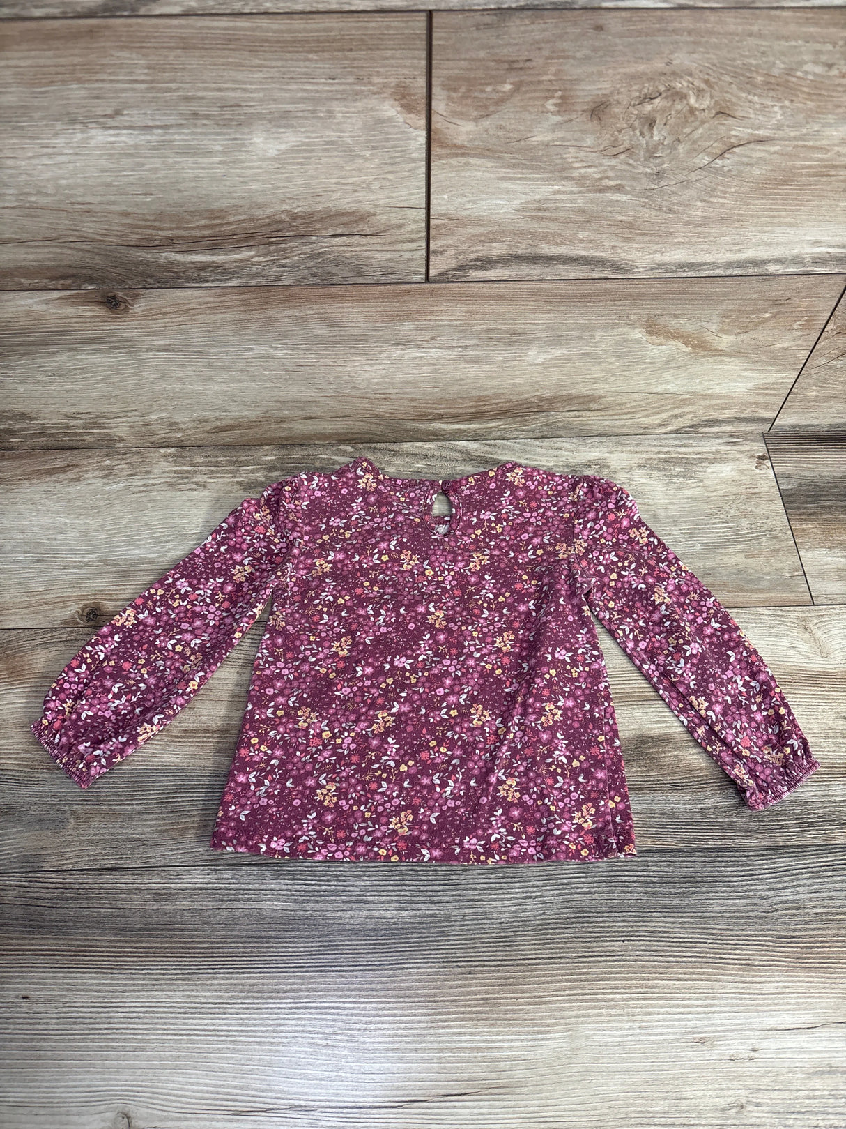 BCBG Girls Floral Long Sleeve Shirt Mauve sz 3T