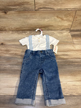 NEW Cat & Jack 3pc Suspender Set White sz 3-6m