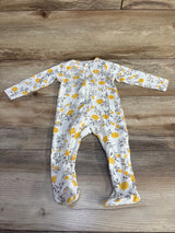Princess Rose Ribbed Floral Sleeper White sz 6-9m