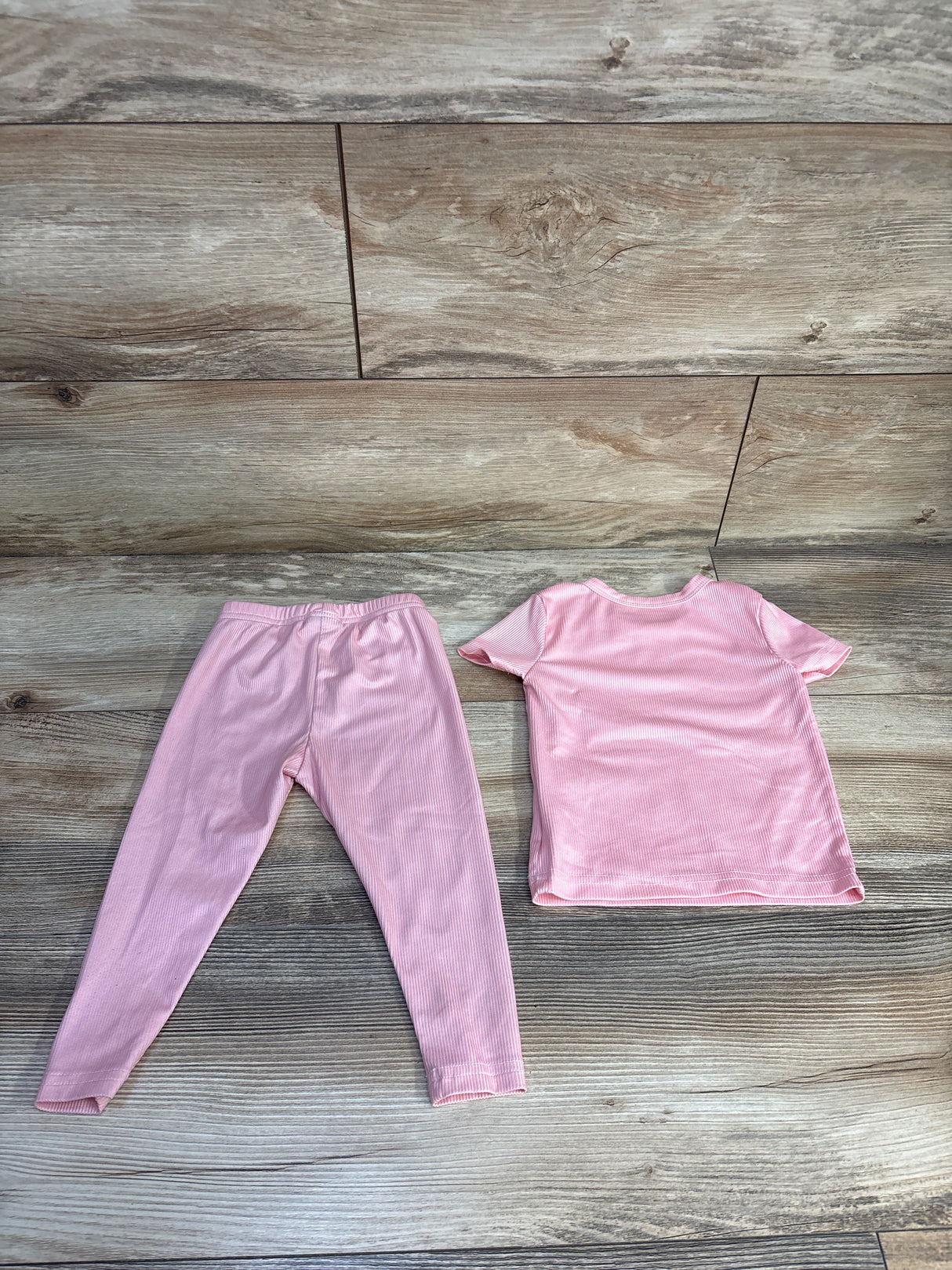 Shein 2pc Ribbed Pajama Set Pink sz 9-12m