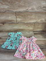 Disney Baby 2pk Minnie Mouse Dresses Teal/White sz 3m