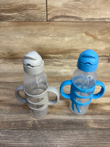 Dr. Brown's Milestones Narrow Sippy Straw Bottles w/ Silicone Handles 2pk 8oz