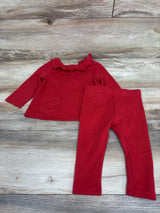 Cloud Island 2pc Ribbed Collar Shirt & Pants Set Red sz 6-9m