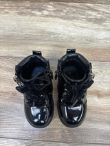 Wonder Nation Leather Combat Boots Black sz 4c