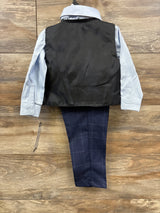 NEW Andrew Fezza 4pc Suit Set Blue sz 2T