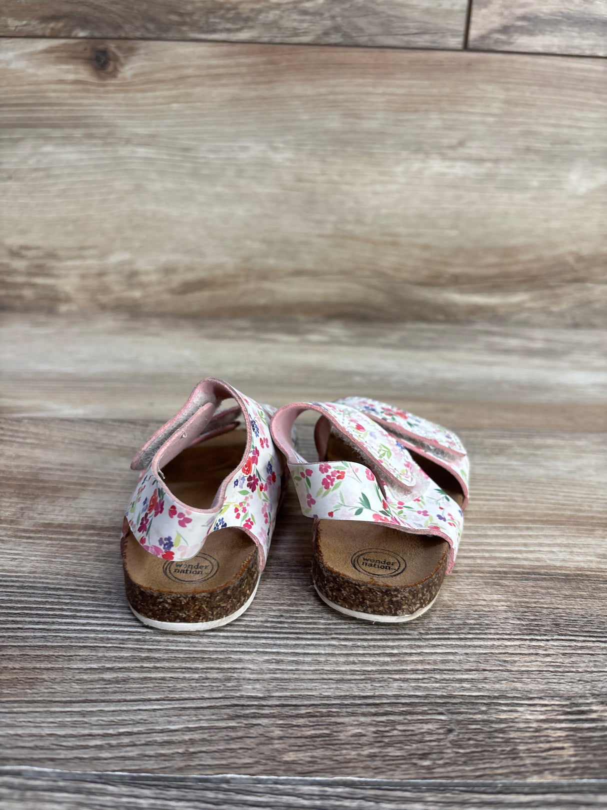 Wonder Nation Floral Sandals White sz 2c