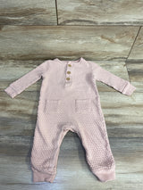Cloud Island Textured Henley Coverall Pink sz 6-9m