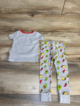 Old Navy 2pc Lets Taco Bout It Pajama Set Grey sz 2T