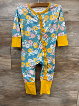 NEW Marie Nicole Ruffle Convertible Sleeper Blue sz 12-18m