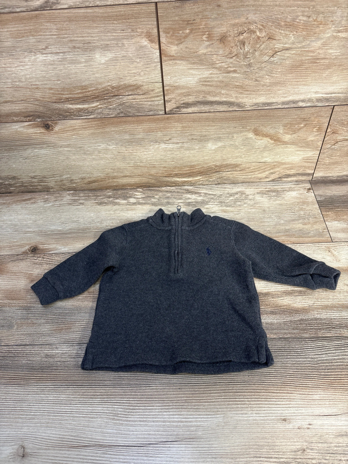 Ralph Lauren 1/4 zip Pull Over Sweater Grey sz 12m